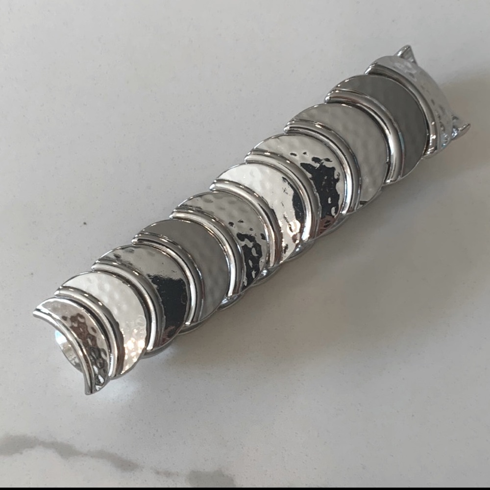 Chicos Silver Crescent / Half Moon Stretch Bracelet